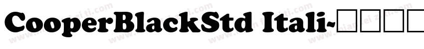 CooperBlackStd Itali字体转换